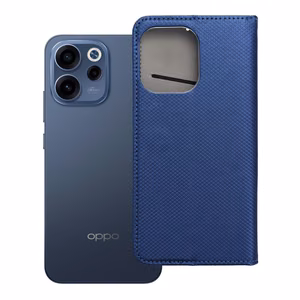Atverčiamas Smart Case Book dėklas, skirtas Oppo Reno 15F, tamsiai mėlynas