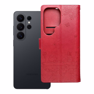 MEZZO Book Dėklas SAMSUNG S26 PLUS katės raudonas