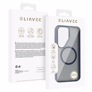 Liavec Soft Case Metal Frame чехол Samsung Galaxy S26 Ultra темно-синий