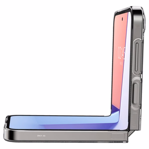 Spigen AirSkin dėklas, skirtas Samsung Galaxy Z Flip6 / Z Flip7 FE, visiškai skaidrus