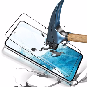 Tel Protect pilno klijavimo 6D grūdintas apsauginis stiklas SAMSUNG GALAXY S22/S23 telefonui, juodas (su pirštų atspaudų atrakinimu)
