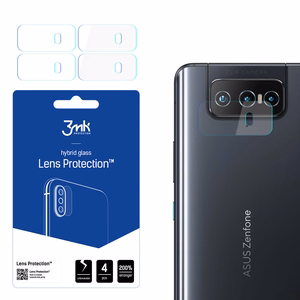 hibridinis stiklas 3MK FLEXIBLE GLASS LENS ASUS ZENFON 8 FLIP 5G kamerai 4 vnt..