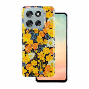 Glow Glam dėklas telefonui Motorola Moto G56 oranžinis