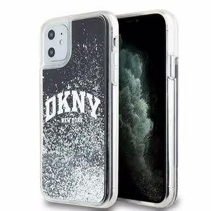 DKNY Liquid Glitter Big Logo dėklas iPhone 11 / Xr - juodas