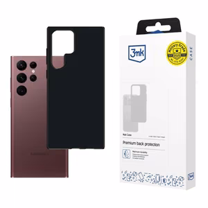 3mk matinis dėklas Sam S908 S22 Ultra juodas / juodas