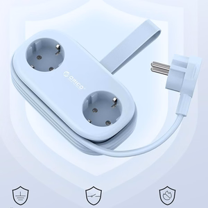 Orico AP3 20W GaN 5in1 удлинитель 2x AC + 2x USB-A + 1x USB-C - синий