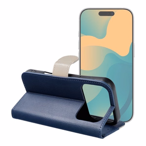 Чехол-книжка для iPhone 17 / 18 Split Book темно-синий и кремовый