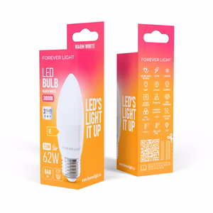 Forever Light LED lemputė E27 C37 7.2W 840lm 3000K, E klasė