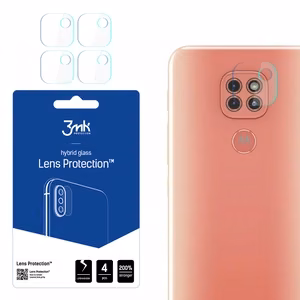 Hibridinis stiklas 3MK Hibridinis stiklas kameros MOTOROLA MOTO G9 PLAY skirtas kamerai 4 vnt.
