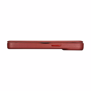 iCarer CE Premium odinis folio dėklas iPhone 14 Plus su MagSafe magnetiniu flipu - raudonas