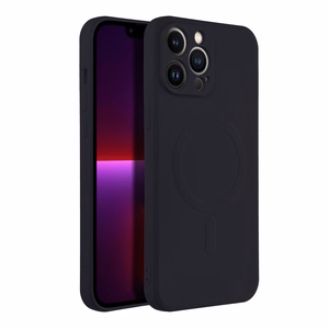 Чехол для iPhone 13 Pro Max силиконовый Mag Cover совместимый с MagSafe чёрный