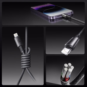 USB kabelis Joyroom SA-50 USB-C to Lightning 30W 1.2m tamsiai pilkas