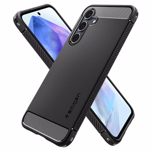 Spigen Rugged Armor case for Samsung Galaxy A55 5G, matte black