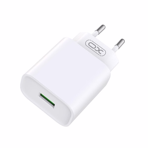 XO wall charger CE02D QC 3.0 18W 1x USB white + USB-C cable