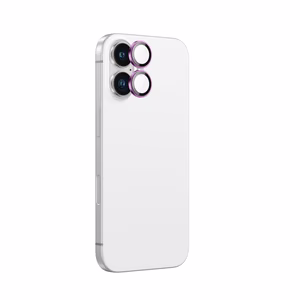 AmazingThing AR Aluminum 2 Lens Glass с рамкой объектива камеры для iPhone 16 / 16 Plus - розовый