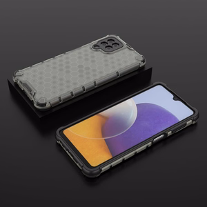 Honeycomb dėklas apsauginis su TPU buferiu Samsung Galaxy A22 4G juodas