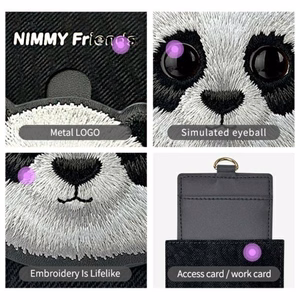 Nimmy Didelės Akys Augintinis 2.0 Katė Piniginė Kortelių laikiklis - juoda