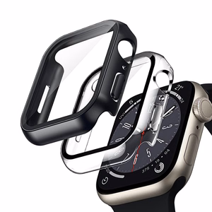 Защитный чехол Crong Hybrid Watch Case со встроенным стеклом для Apple Watch 41 мм, прозрачный