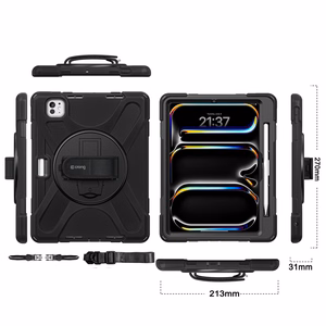 Усиленный защитный чехол Crong Defender Plus для iPad Pro 11″ M5 (2025) / M4 (2024), чёрный