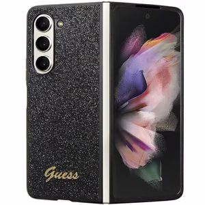 Guess Glitter Script чехол для Samsung Galaxy Z Fold 5 - чёрный
