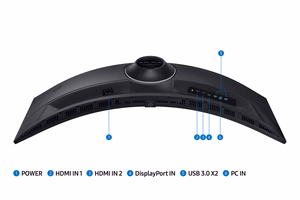 Samsung G95C kompiuterio monitorius 124,5 cm (49") 5120 x 1440 pikseliai Dual QHD LED Juoda