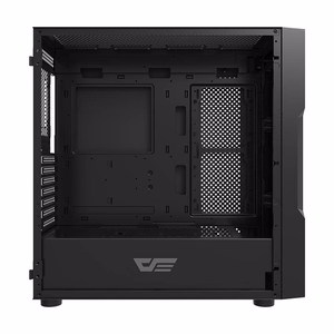 Darkflash DK431 stiklinis kompiuterio korpusas (juodas) + 4 RGB ventiliatoriai