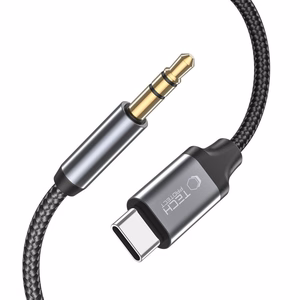 Tech-Protect UltraBoost аудио кабель USB-C 3.5mm mini jack 1м - чёрный