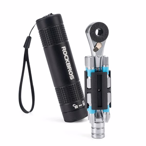 Rockbros TG-8601 cilindriniame dėkle esantis dviračio daugiafunkcis įrankis su S2 terkšle – juodas