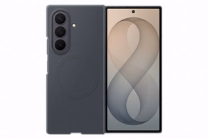Силиконовый магнитный чехол Samsung Galaxy Z Fold8 Ultra с 2 антибликовыми плёнками, графитовый