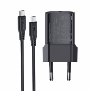 Charger Acefast A118 30W GaN USB-C + USB-C to USB-C cable 1.2m black