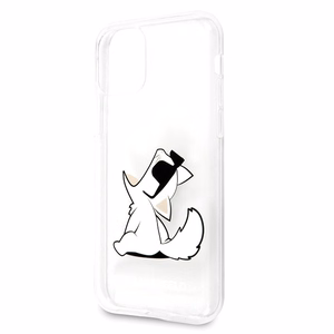 Karl Lagerfeld Choupette Fun dėklas telefonui iPhone 11 / Xr - permatomas