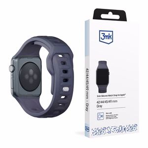 42/44/45/46/49 mm Gray (big) - 3mk Silicone Watch Strap for Apple