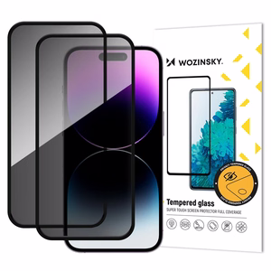 Wozinsky Privacy закалённое стекло для iPhone 17 / 16 Pro, набор 2 шт.