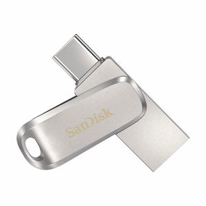SanDisk Ultra Dual Drive Luxe USB atmintinė 128 GB 3.2 Gen 1 nerūdijantis plienas