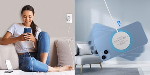 Magnetic Wireless Charger CHOETECH, 15W, iPhone 14, blue