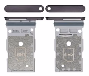 SIM kortelės laikiklis Samsung S921 S24/S926 S24 Plus Dual Onyx Black originalus (service pack)