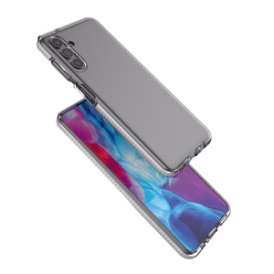 Spring dėklas telefonui gelinis dėklas su spalvotu rėmeliu Samsung Galaxy A13 5G šviesiai rožinė