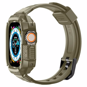 Spigen Rugged Armor Pro - Strap with case for Apple Watch Ultra 49 mm (Vintage Khaki)