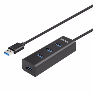 UNITEK Y-3089V01 USB 3.2 Gen 1 Type-A šakotuvas 5000 Mbit/s juodas