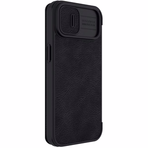 Nillkin Qin Leather Pro Case iPhone 14 Plus с защитой камеры флип-чехол чёрный
