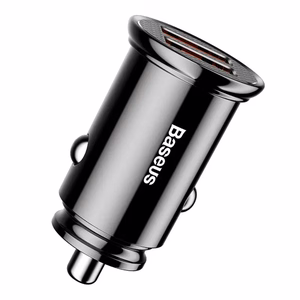 Baseus Circular automobilinis įkroviklis 2x USB QC3.0, 30W, juodas