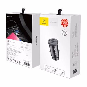 Baseus Grain automobilinis įkroviklis 2x USB 5V 3,1A, juodas