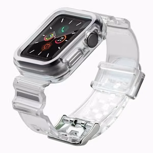 Silicone Band Strap Bracelet Case Strap Light Set for Apple Watch 42mm - Black