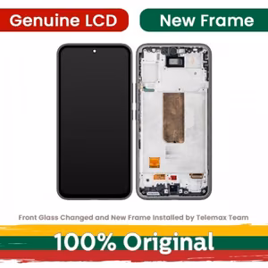 LCD Display Compatible With Samsung A546 A54 5G with Frame / Violet / (Renewed: Telemax)