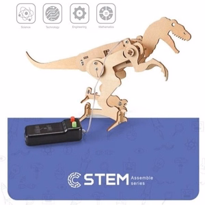 Деревянный конструктор Робот T-Rex, развивающая STEM-игрушка