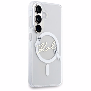 Karl Lagerfeld IML KC Script MagSafe Case for Samsung Galaxy S26 Plus - Transparent