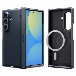 Spigen Slim Armor Pro MagSafe dėklas, skirtas „Samsung Galaxy Z Fold 8 Ultra“ – tamsiai pilkas