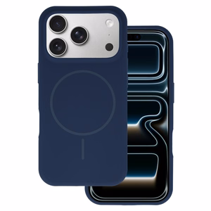 Magsafe Slim Silicone dėklas iPhone 16 Pro Max tamsiai mėlynas