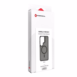 Чехол для Samsung S26 ULTRA Forcell F-Protect Shadow Stand Premium совместимый с MagSafe черный