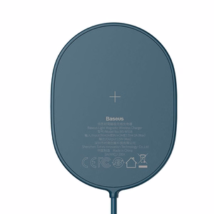 Baseus индукционное зарядное устройство LIGHT магнитное для iPhone 12 с кабелем Type-C (WXQJ-03) синее